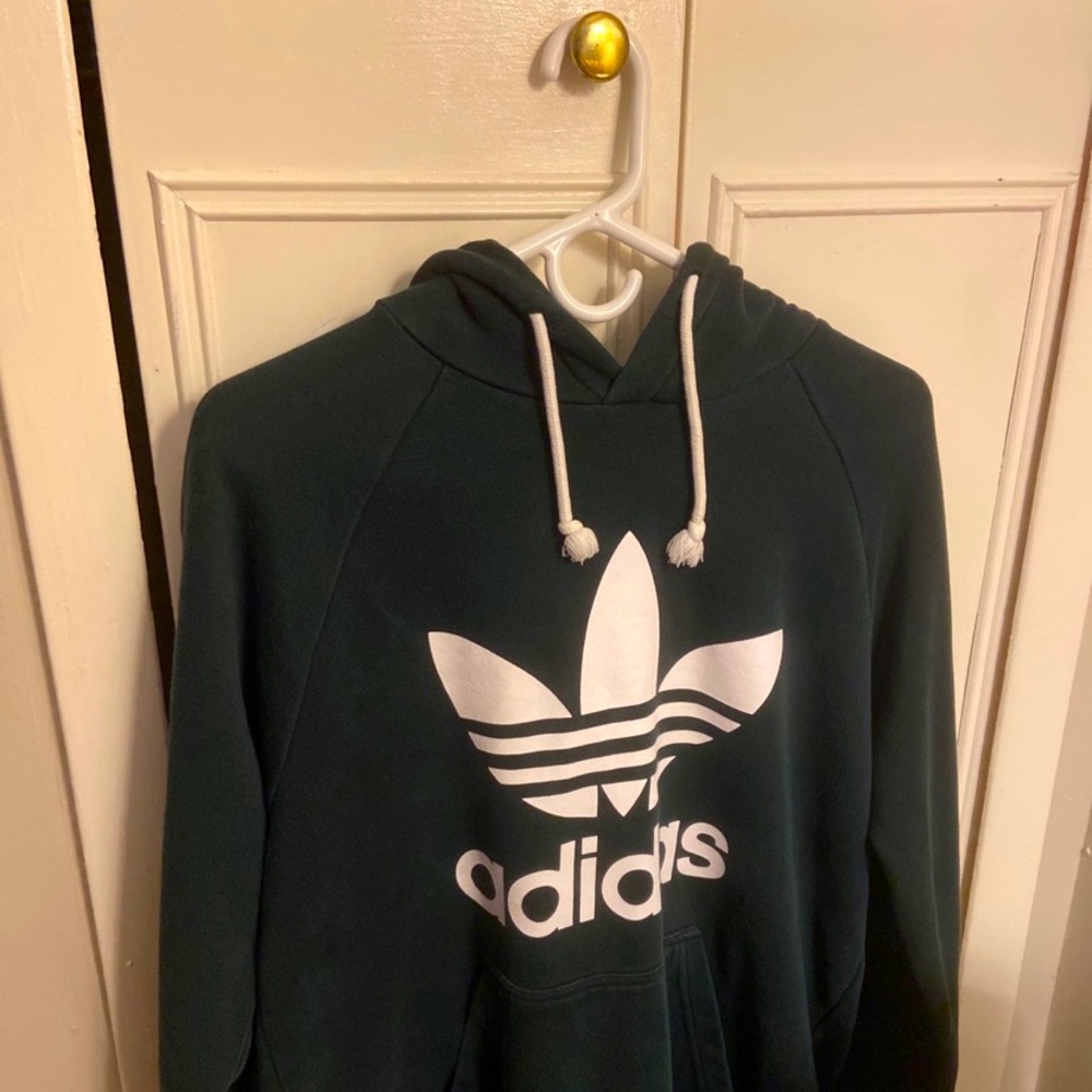 Pine Green Size Medium Adidas Drawstring Hoodie